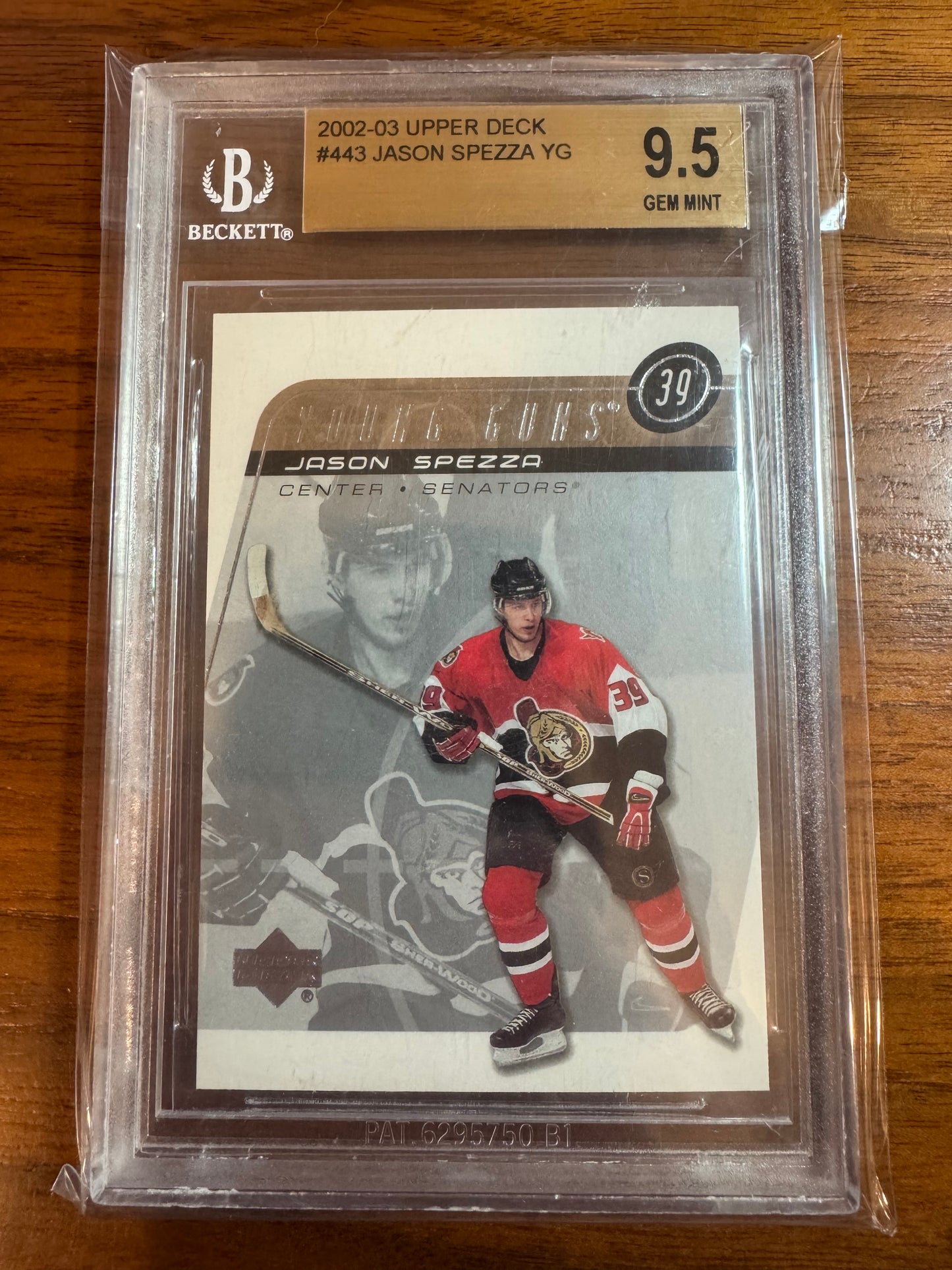 JASON SPEZZA - 2002 Upper Deck Young Guns #443, BGS 9.5
