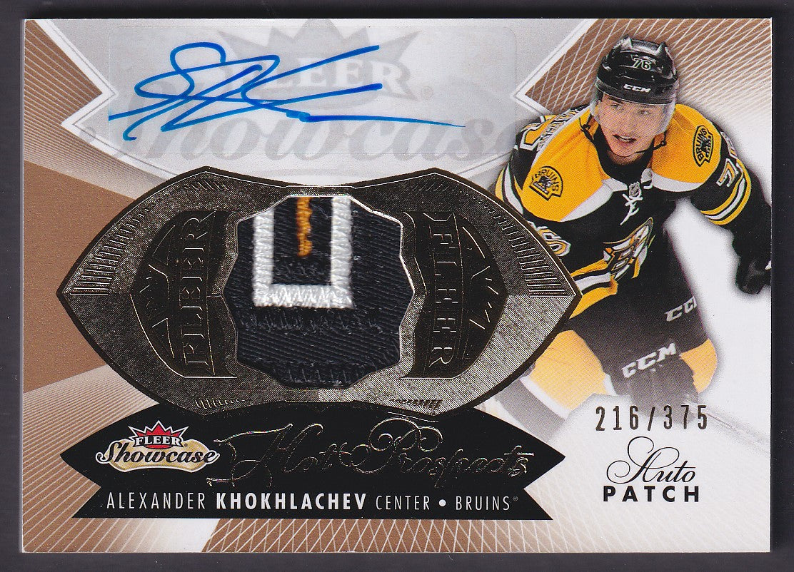ALEXANDER KHOKHLACHEV - 2014 Fleer Showcase Hot Prospects Auto Patch #188, /375