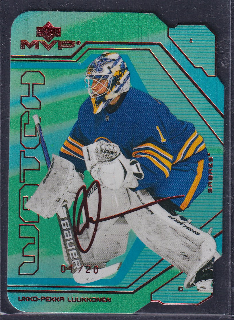 UKKO-PEKKA LUUKKONEN - 2021 Upper Deck MVP Watch #138, /20