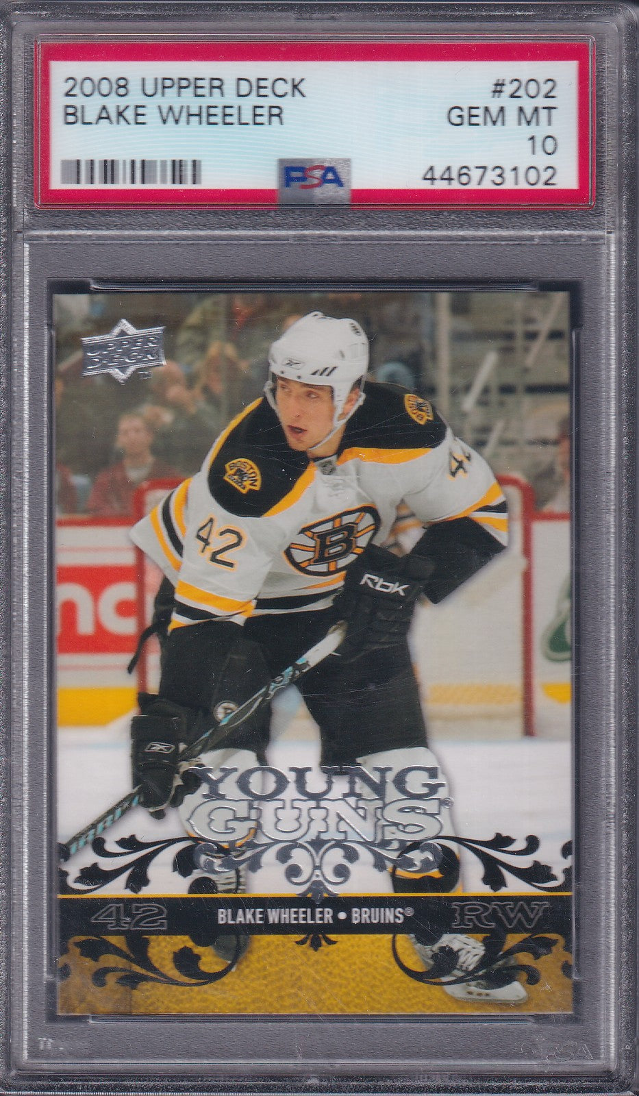 BLAKE WHEELER - 2008 Upper Deck Young Guns #202, PSA 10