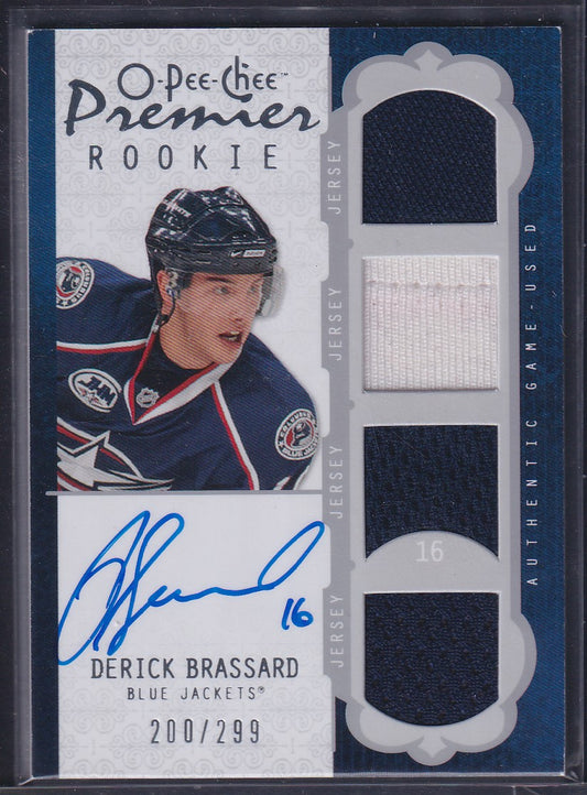 DERICK BRASSARD - 2008 O-Pee-Chee Rookie Auto Patch #49, /299