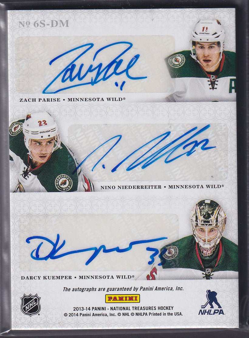 DALLAS STARS / MINNESOTA WILD - 2013 Panini National Treasures Sixes Autos, /25
