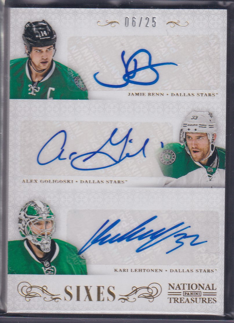 DALLAS STARS / MINNESOTA WILD - 2013 Panini National Treasures Sixes Autos, /25