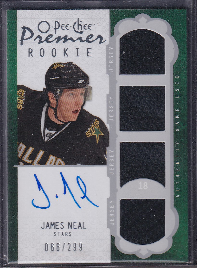 JAMES NEAL - 2008 O-Pee-Chee Premier Rookie Auto Patch #53, /299