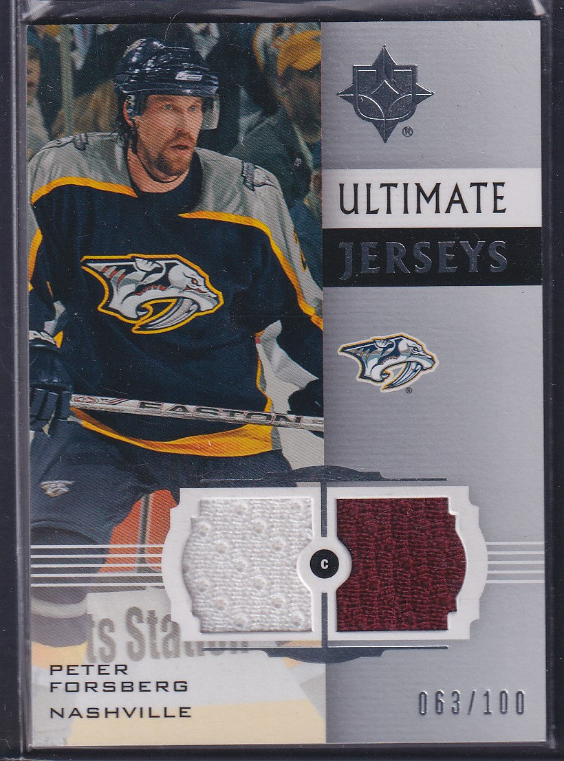 PETER FORSBERG - 2007 Upper Deck Ultimate Jerseys #UJ-PF, /100