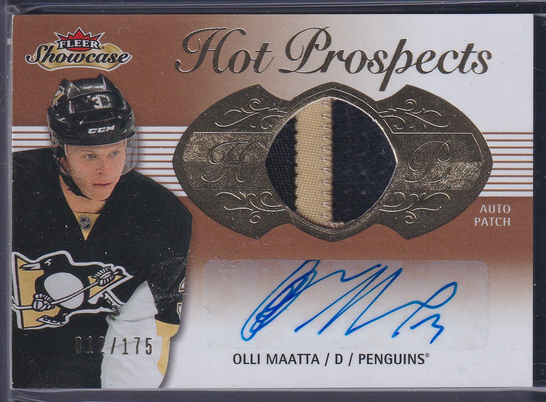 OLLI MAATTA - 2013 Fleer Showcase Hot Prospects Auto Patch #172, /175