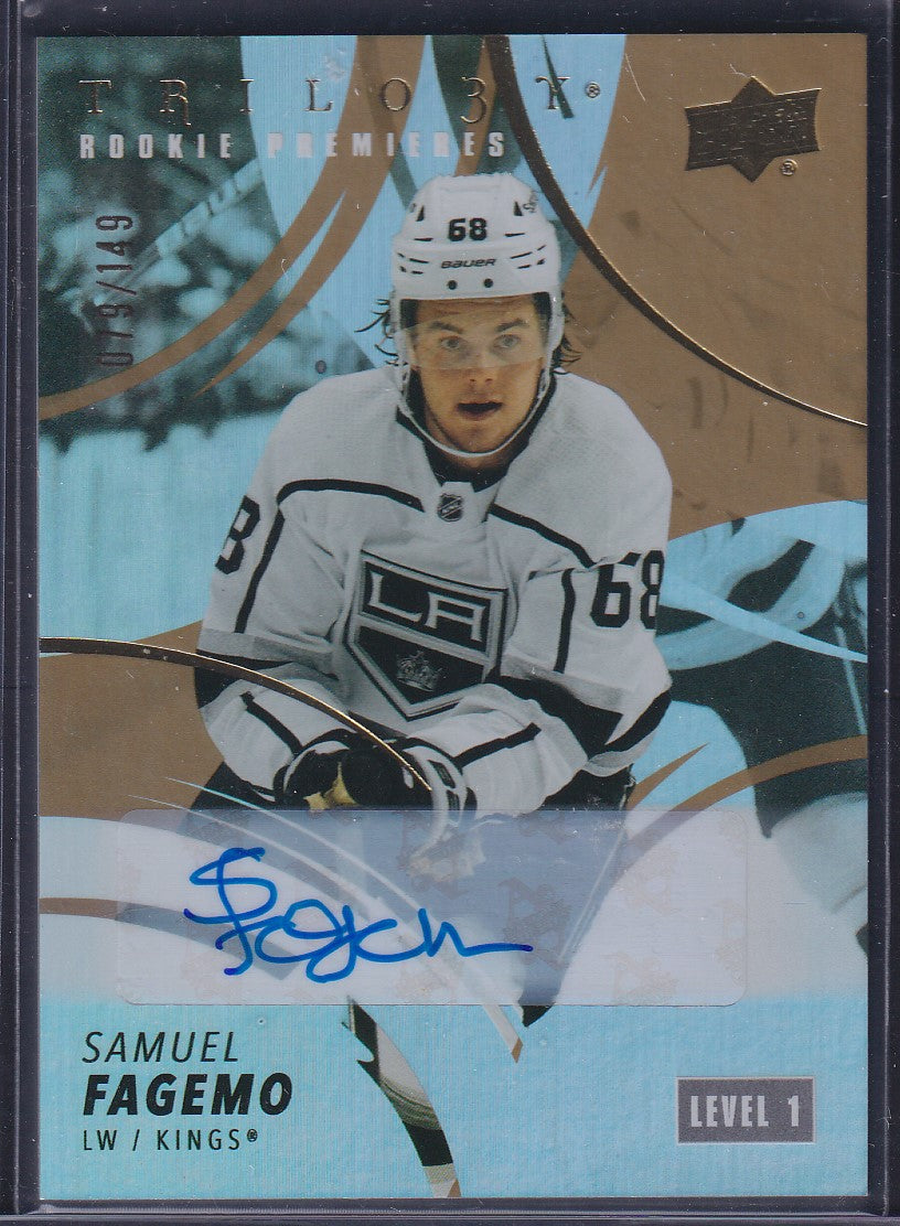 SAMUEL FAGEMO - 2022 Upper Deck Trilogy Rookie Premieres Auto #175, /149