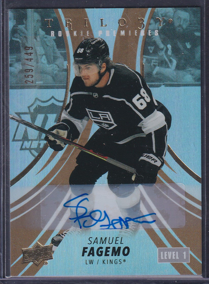 SAMUEL FAGEMO - 2022 Upper Deck Trilogy Rookie Premieres Auto #125, /449