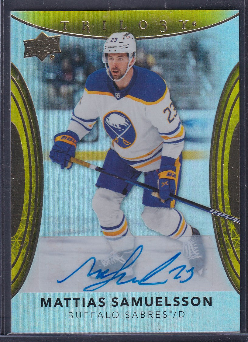 MATTIAS SAMUELSSON - 2022 Upper Deck Trilogy Auto #62