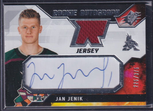 JAN JENIK - 2021 Upper Deck SPx Rookie Autograph Patch #JJ, /375