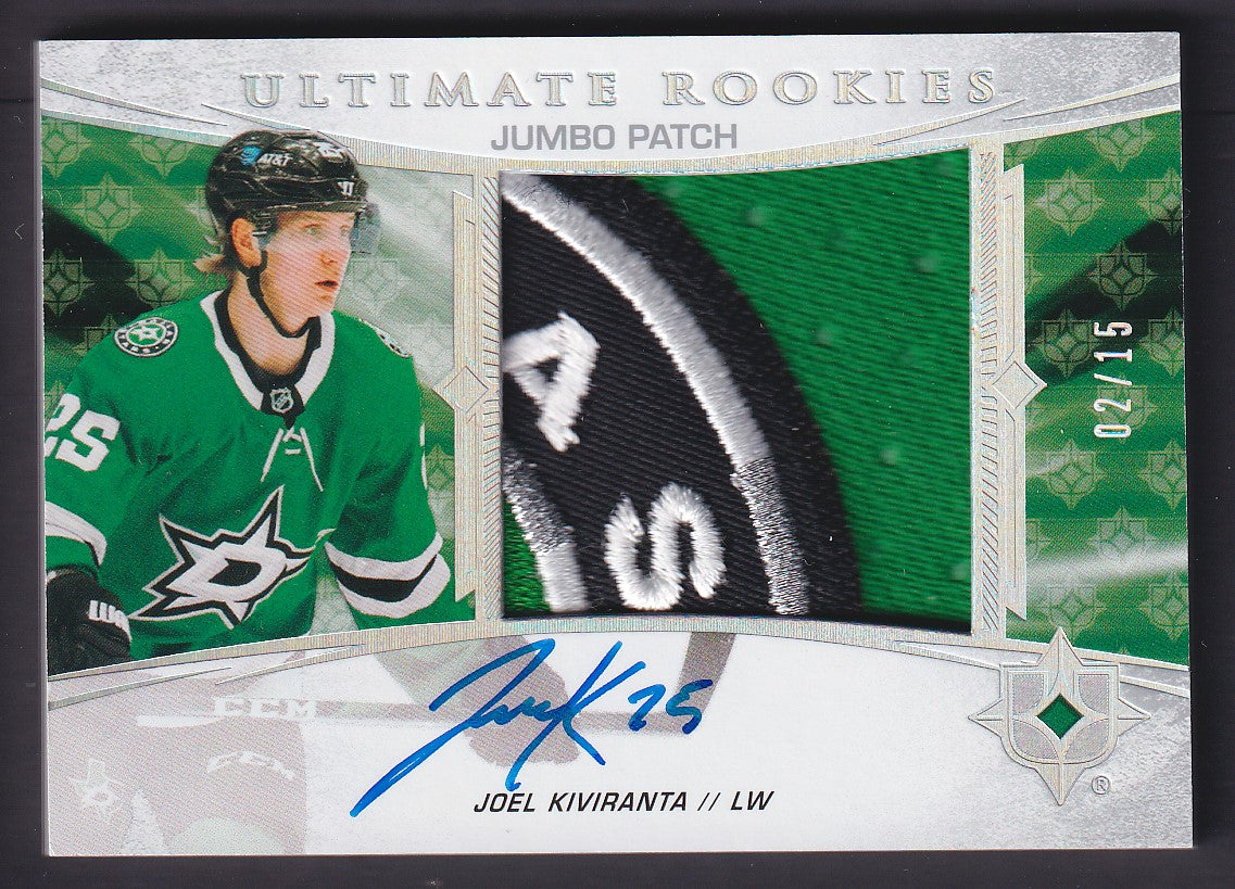 JOEL KIVIRANTA - 2020 Upper Deck Ultimate Rookies Jumbo Auto Patch #103, /15