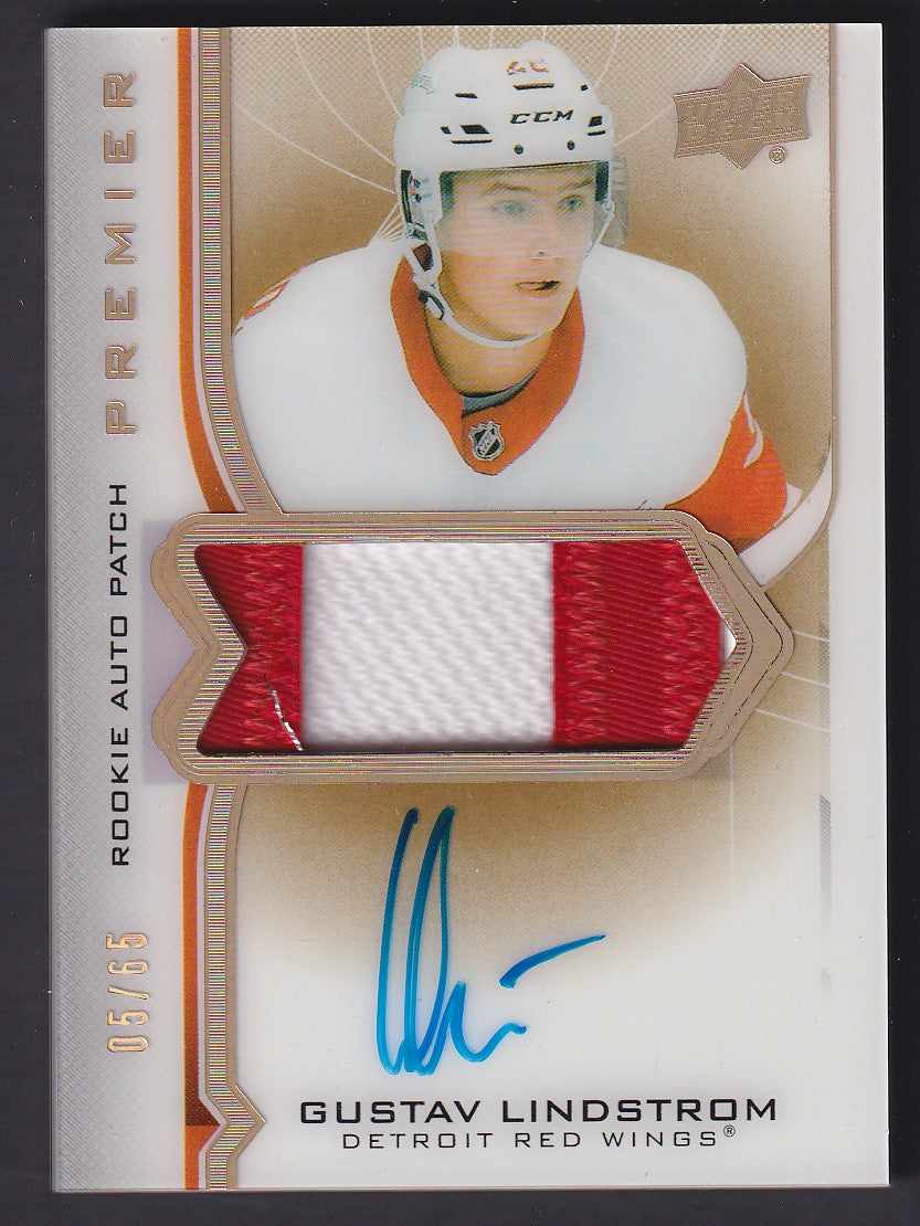 GUSTAV LINDSTROM - 2020 Upper Deck Premier Rookie Auto Patch GOLD #AR-GL, /65