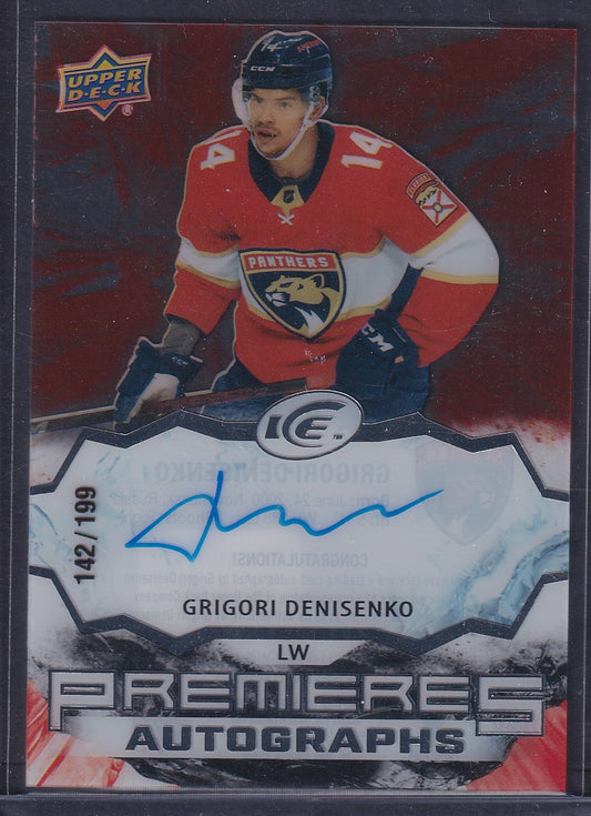 GRIGORI DENISENKO - 2021 Upper Deck Ice Premieres Autographs #IPA-GD, /199