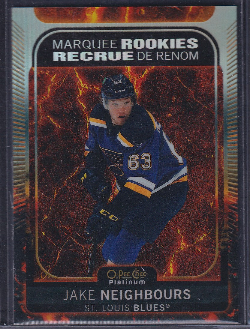 JAKE NEIGHBOURS - 2021 O-Pee-Chee Platinum Rookies HOT MAGMA #278, /499