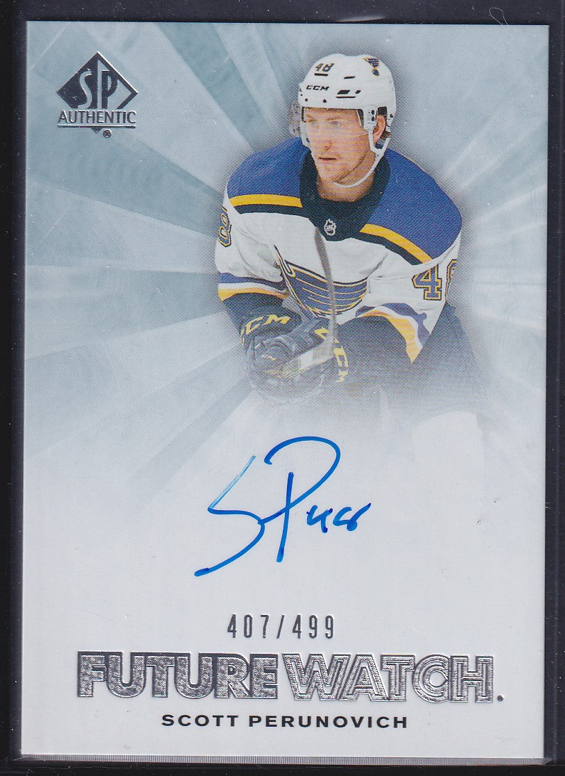 SCOTT PERUNOVICH - 2021 SP Authentic Future Watch Auto Retro #RFWA-SP, /499