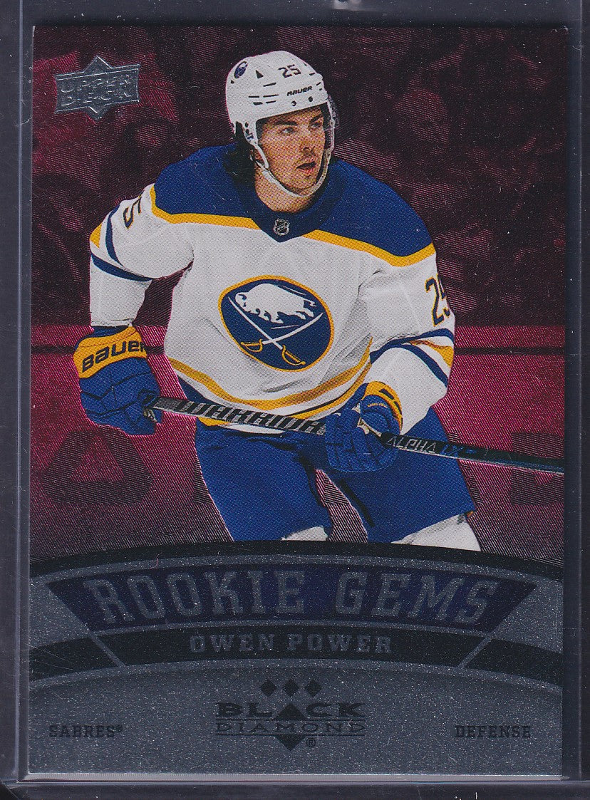 OWEN POWER - 2022 Upper Deck Black Diamond Rookie Gems RED #BD-39, /100