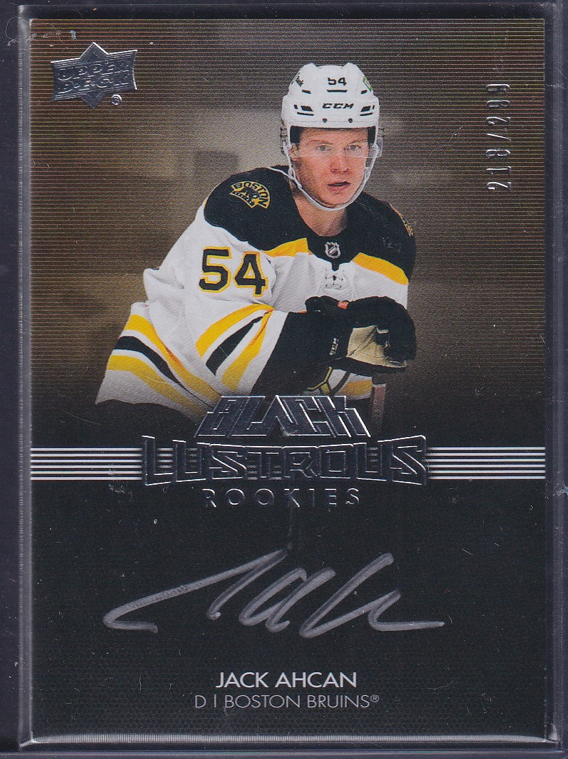 JACK AHCAN - 2021 Upper Deck Black Lustrous Rookies Auto #LRS-JA, /299