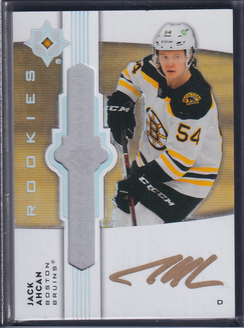 JACK AHCAN - 2021 Upper Deck Ultimate Rookies GOLD Auto #UE-AJ
