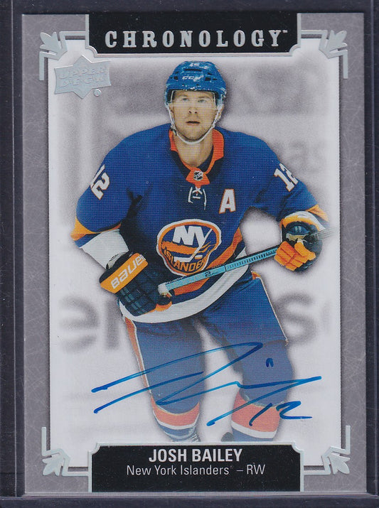 JOSH BAILEY - 2019 Upper Deck Chronology Auto #FH-NYI-BA