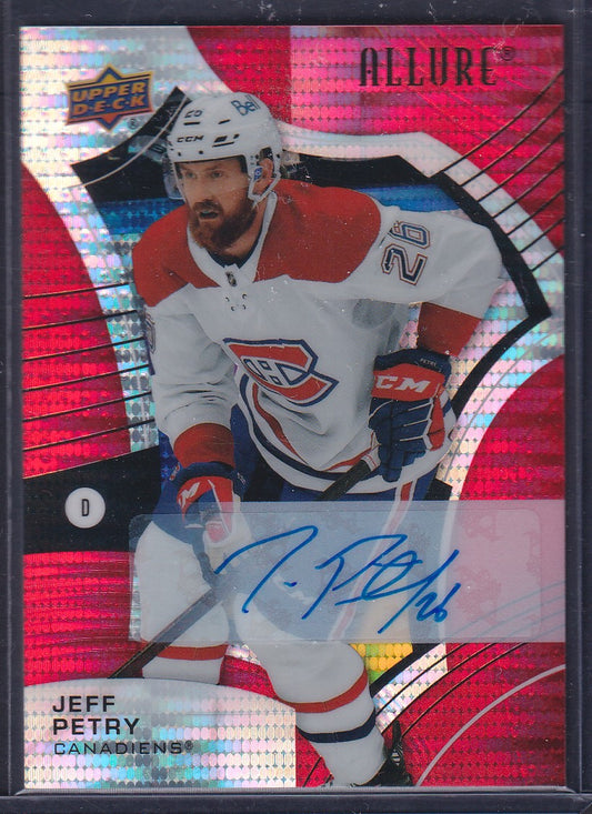 JEFF PETRY - 2021 Upper Deck Allure Red Rainbow Auto #50