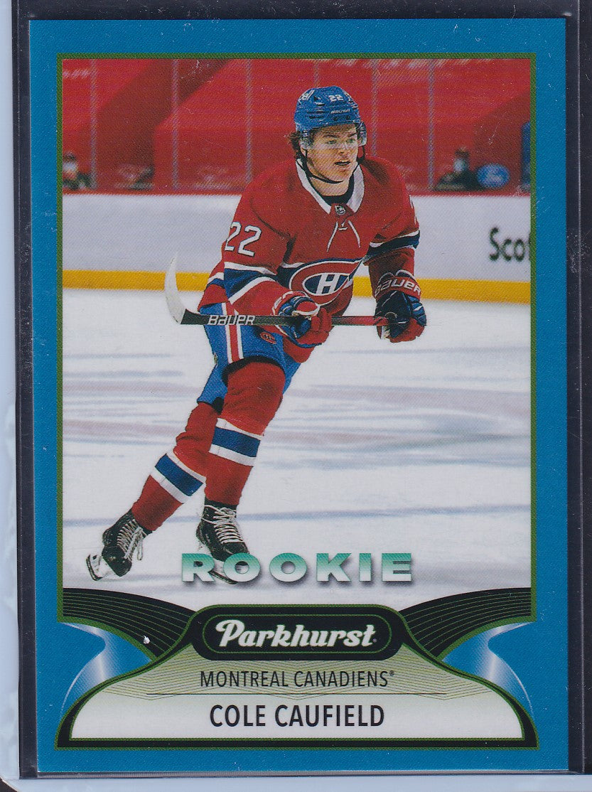 COLE CAUFIELD - 2022 Parkhurst Rookie BLUE Border #330
