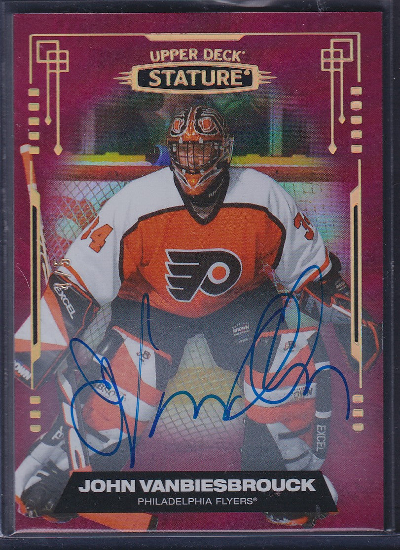 JOHN VANBIESBROUCK - 2021 Upper Deck Stature Auto RED #78, /5
