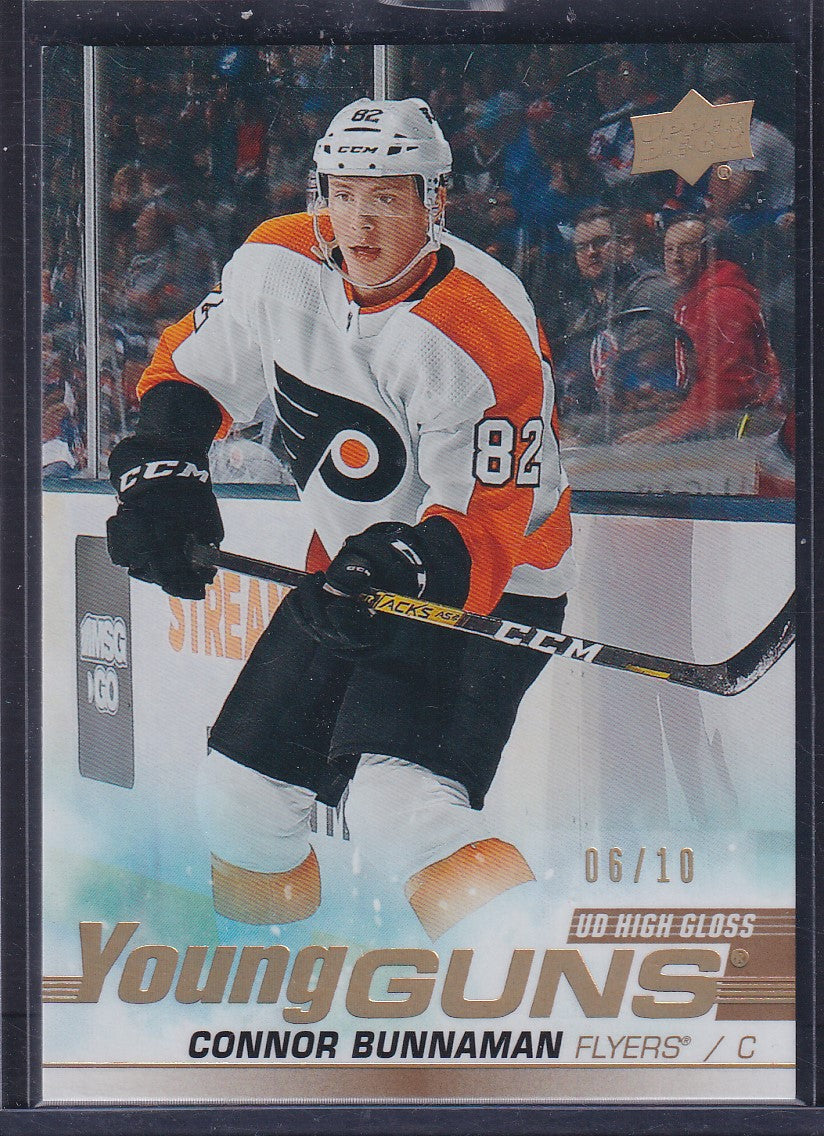 CONNOR BUNNAMAN - 2019 Upper Deck Young Guns HIGH GLOSS #208, /10