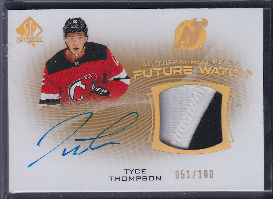 TYCE THOMPSON - 2021 SP Authentic Future Watch Auto Patch #FWAP-TT, /100
