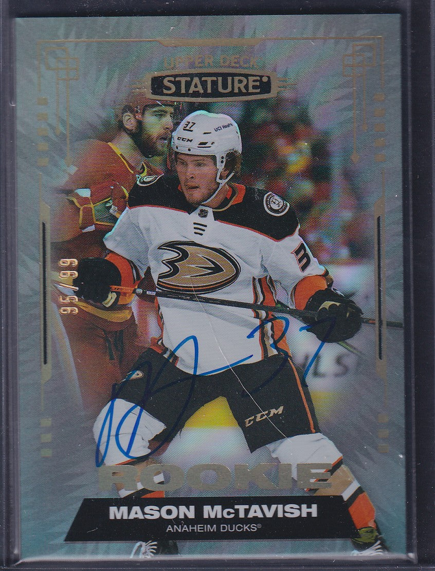 MASON MCTAVISH - 2021 Upper Deck Stature Rookie Auto #189, /99