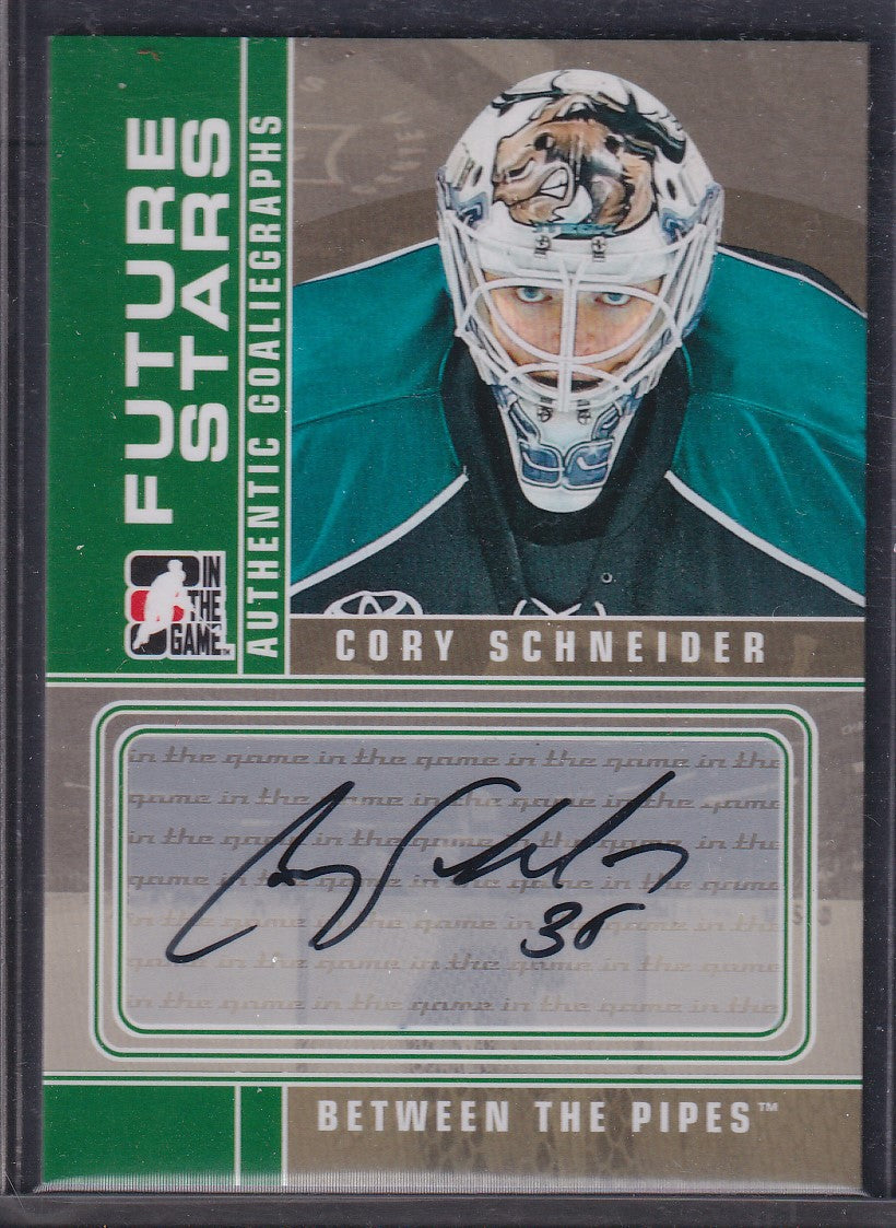 CORY SCHNEIDER - 2009 ITG Future Stars Authentic Goaliegraphs Auto #A-CS