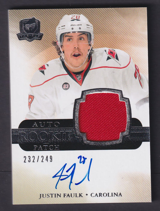 JUSTIN FAULK - 2011 The Cup Rookie Auto Patch #151, /249