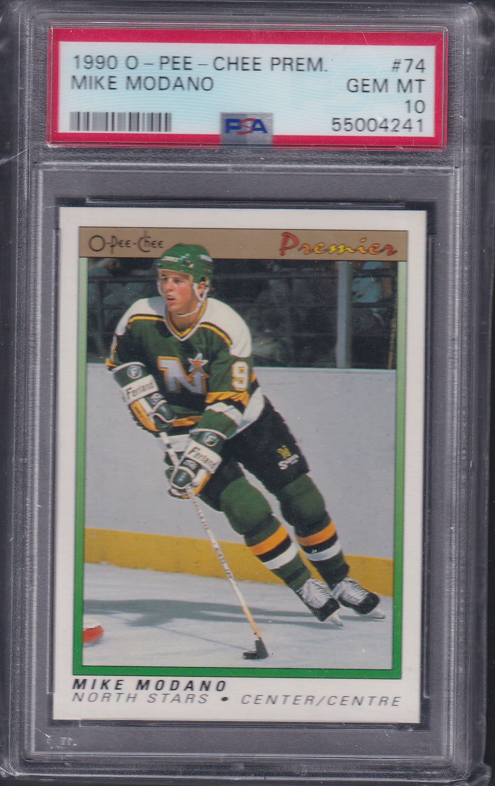 MIKE MODANO - 1990 O-Pee-Chee Premier Rookie #74, PSA 10
