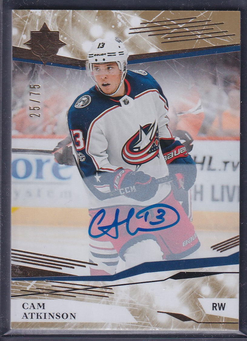 CAM ATKINSON - 2017 Upper Deck Ultimate Auto #47, /75