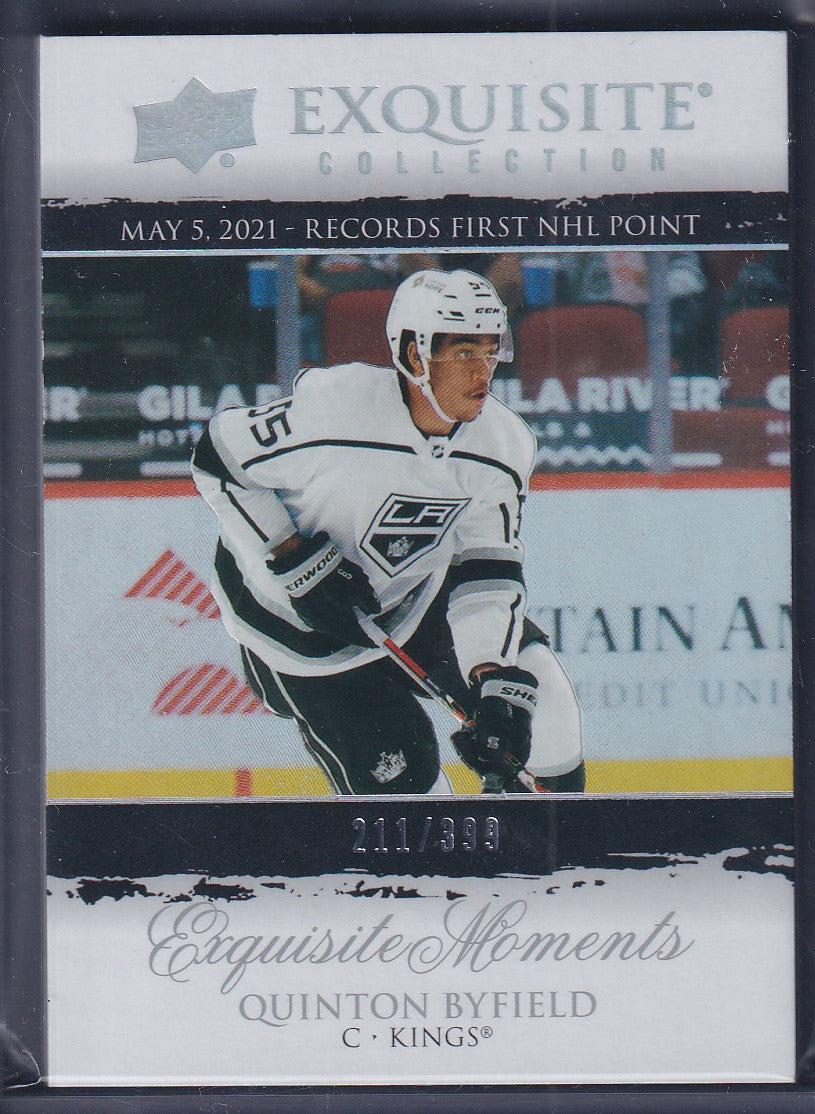QUINTON BYFIELD - 2021 Exquisite Moments First NHL Point #ECM-QB, /399