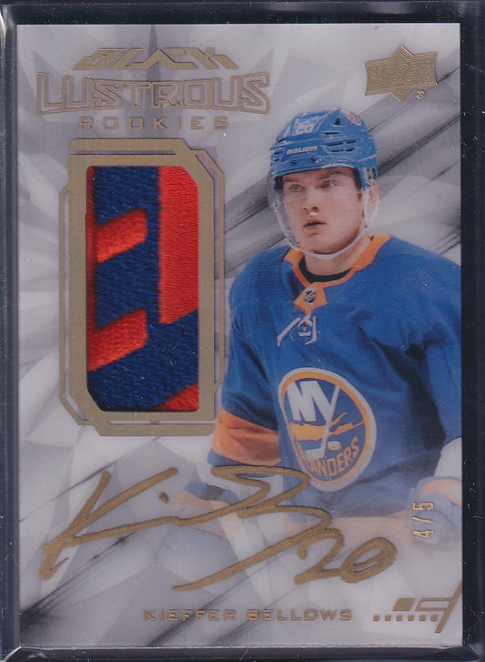 KIEFFER BELLOWS - 2020 Upper Deck Black Lustrous Rookies Auto Patch #LPA-KB, /5