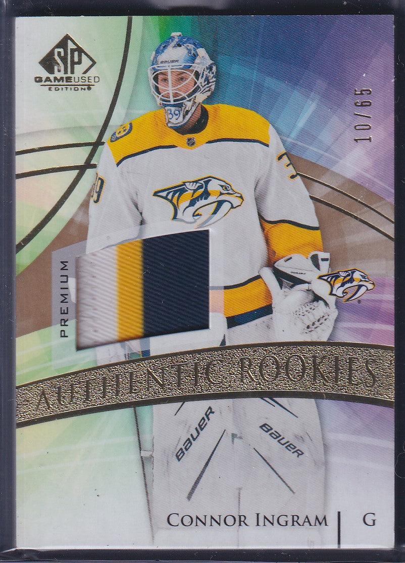 CONNOR INGRAM - 2020 SP Game Used Authentic Rookies Premium Patch #156, /65