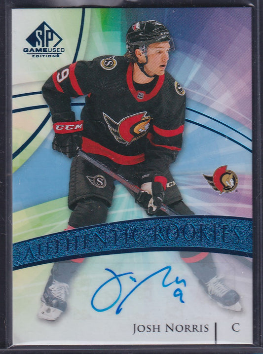 JOSH NORRIS - 2020 SP Game Used Authentic Rookies Auto #169