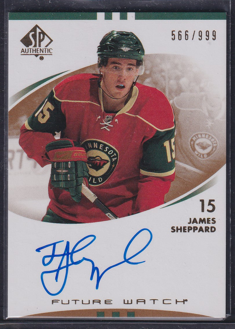 JAMES SHEPPARD - 2007 SP Authentic Future Watch Auto #222, /999