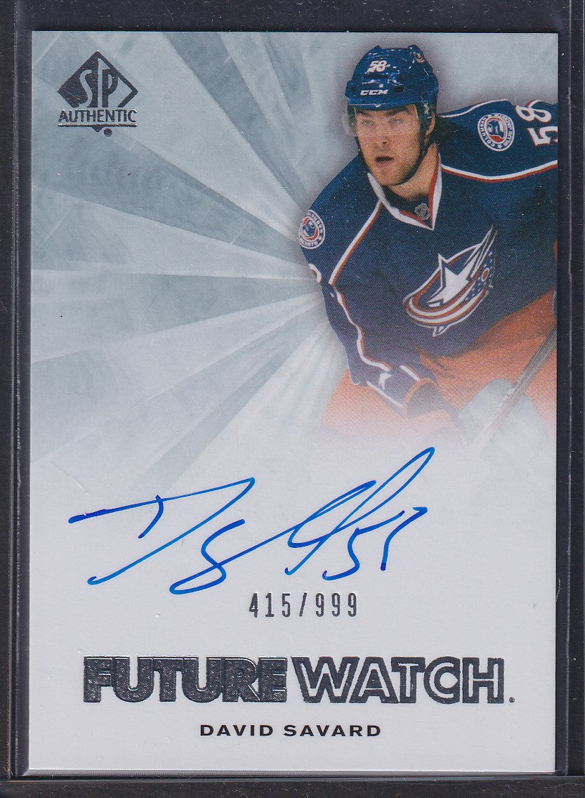 DAVID SAVARD - 2011 SP Authentic Future Watch Auto #263, /999