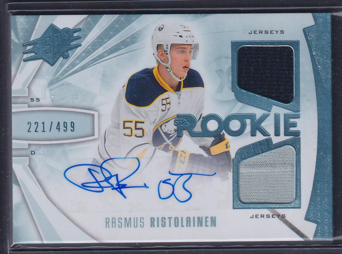 RASMUS RISTOLAINEN - 2013 Upper Deck SPx Rookie Auto Jersey Patches #171, /499