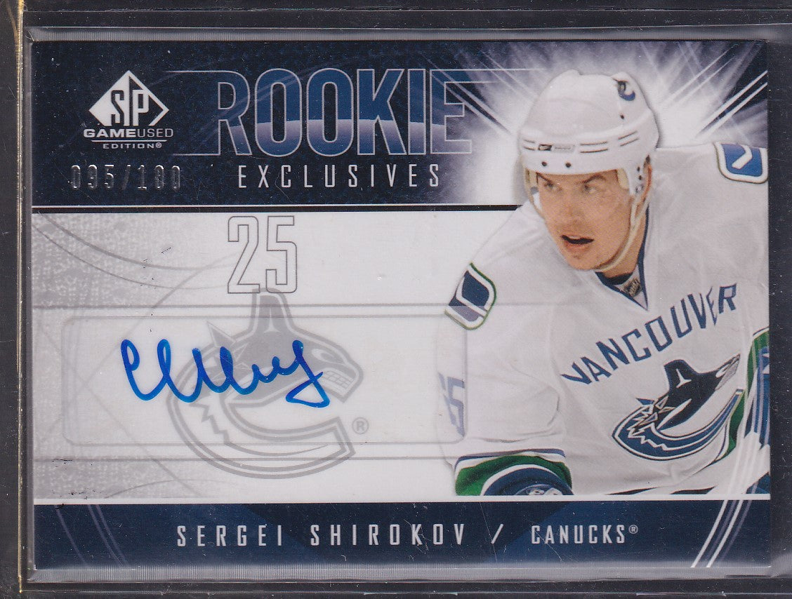 SERGEI SHIROKOV - 2009 SP Game Used Rookie Exclusives Auto #RE-SS, /100