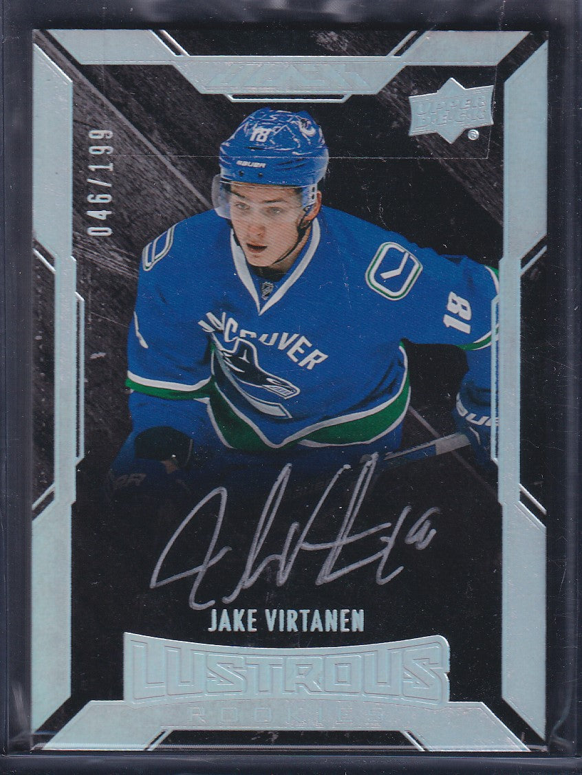 JAKE VIRTANEN - 2015 Upper Deck Black Lustrous Rookies Auto #83, /199