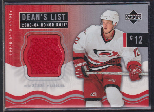 ERIC STAAL - 2003 Upper Deck Dean's List Honor Roll Jersey Patch #187