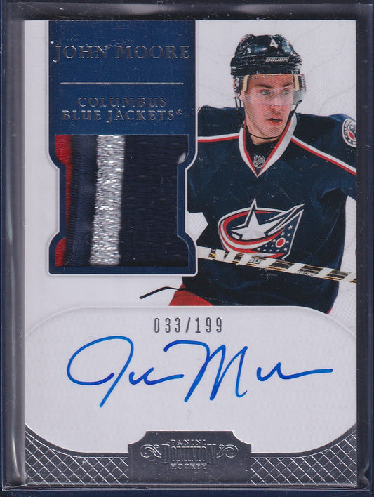 JOHN MOORE - 2011 Panini Dominion Auto Patch #138, /199
