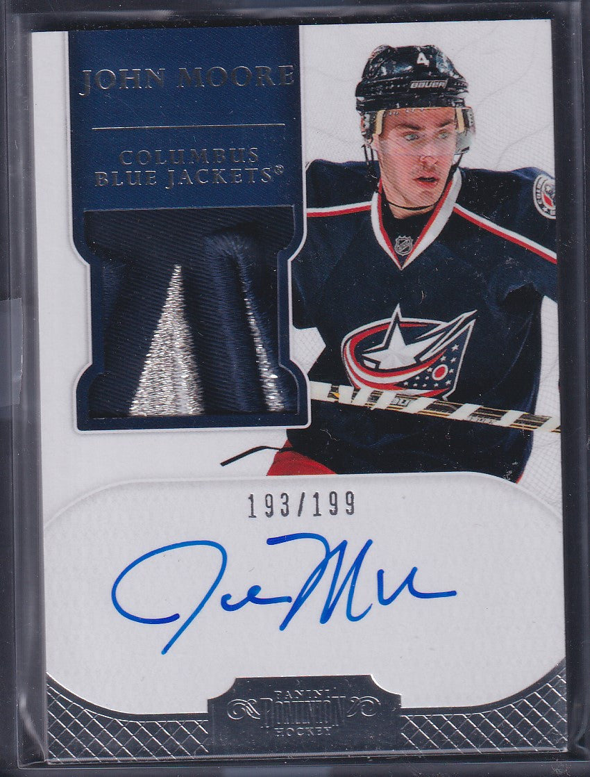 JOHN MOORE - 2011 Panini Dominion Auto Patch #138, /199