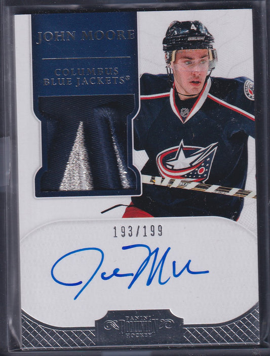 JOHN MOORE - 2011 Panini Dominion Auto Patch #138, /199