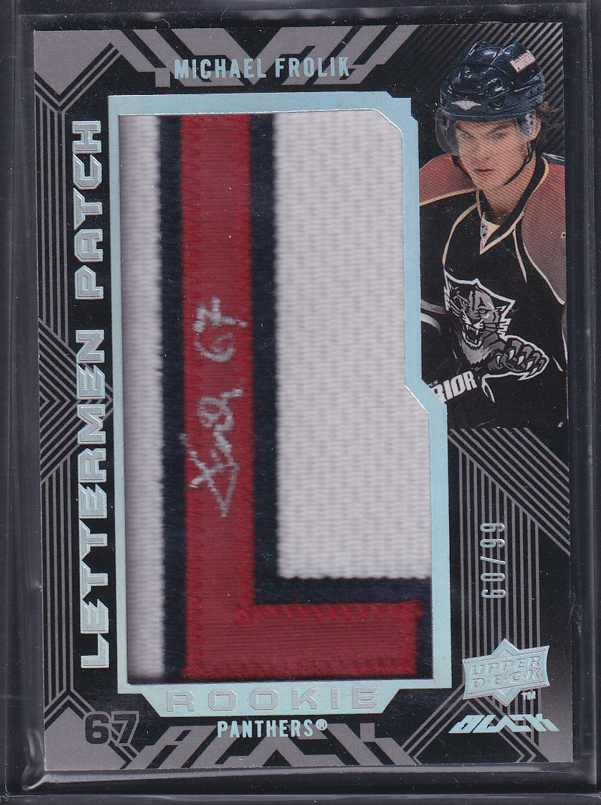 MICHAEL FROLIK - 2008 Upper Deck Black Lettermen Patch Auto L #107, /99