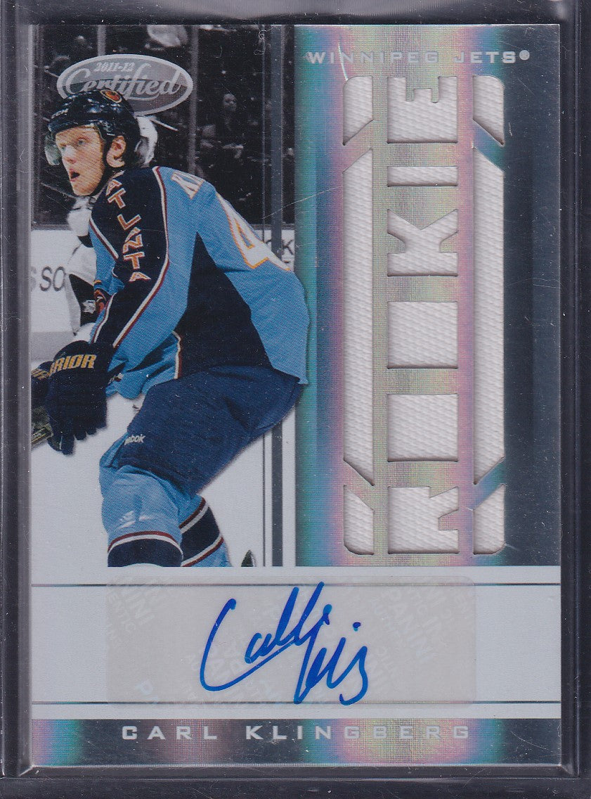 CARL KLINGBERG - 2011 Panini Certified Rookie Auto Patch #215, /499