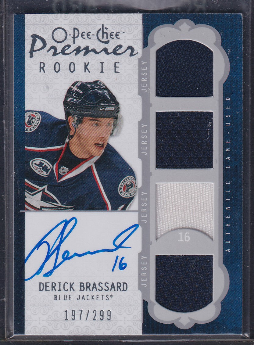 DERICK BRASSARD - 2008 O-Pee-Chee Premier Rookie Auto Patch #49, /299