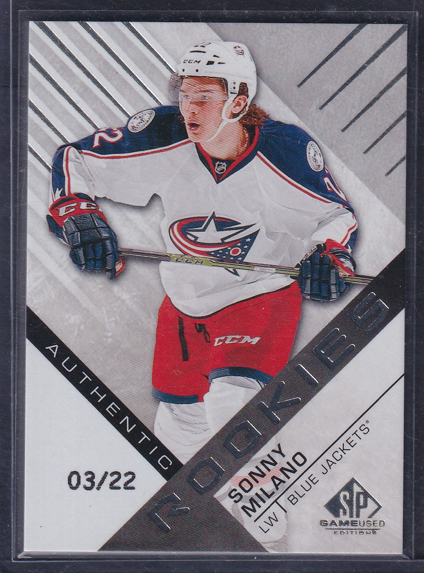 SONNY MILANO - 2016 Upper Deck SP Game Used Authentic Rookies #150, /22